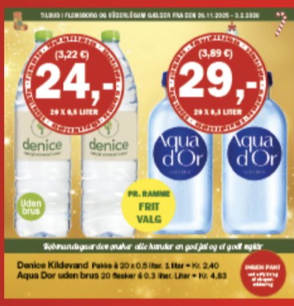 Denice, Kildevand 20 pk.