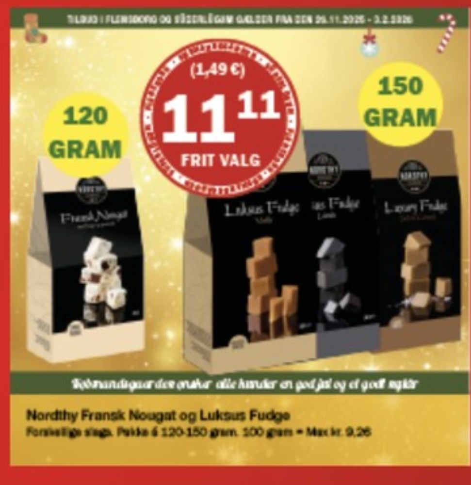 Nordthy, Fransk Nougat Frugt & Peanuts