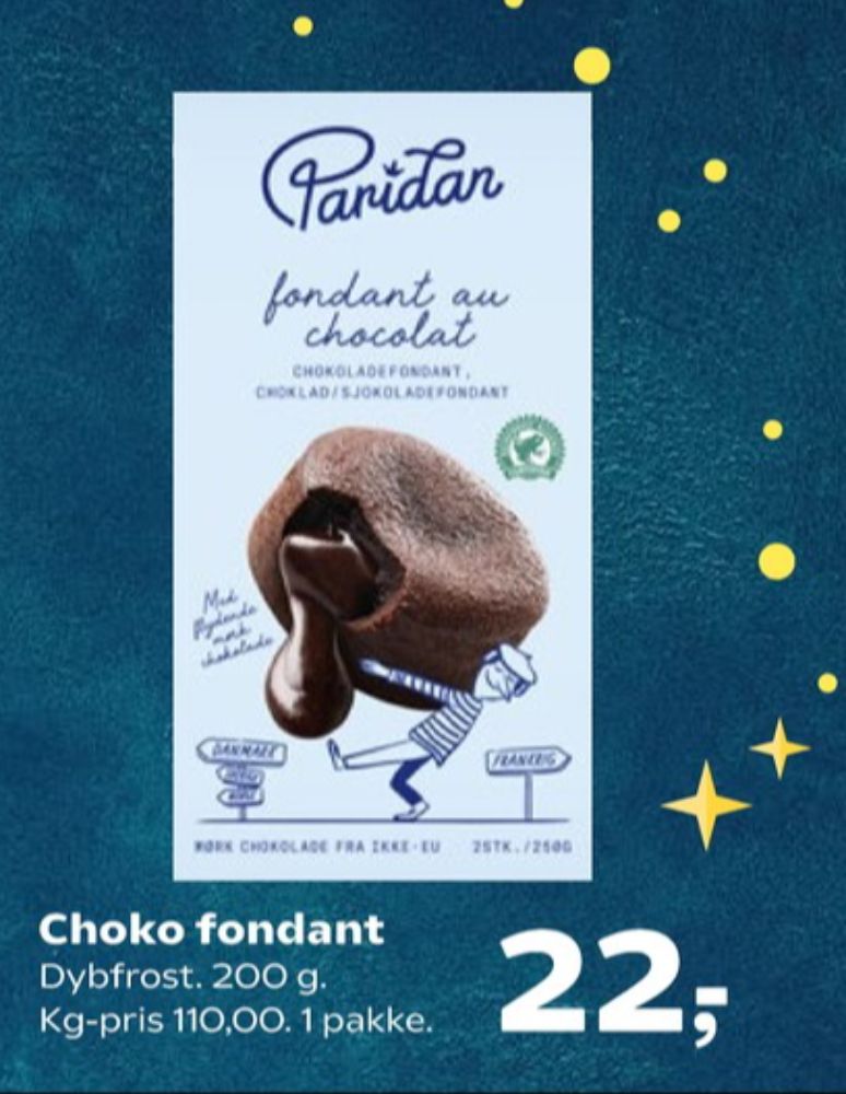 Paridan, Chokoladefondant