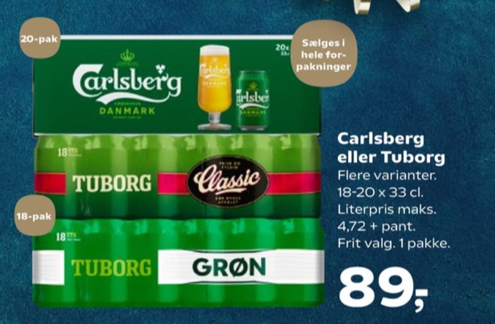 Tuborg Grøn, Øl 18 pk.