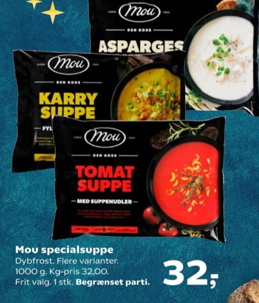 Mou, Aspargessuppe