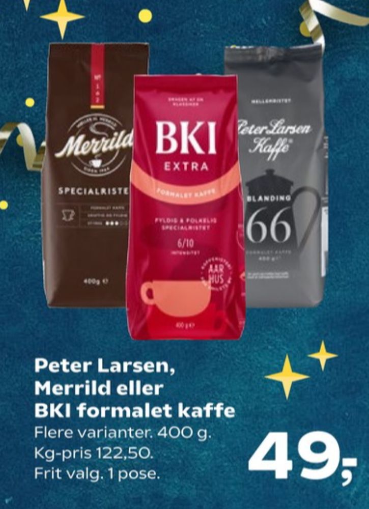 Peter Larsen Blanding 66, Kaffe Formalet