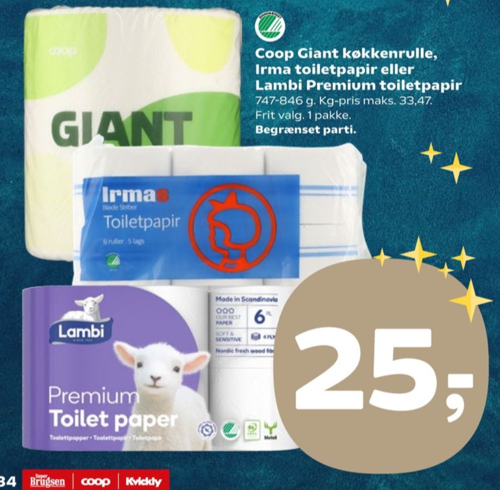 Irmas, Toiletpapir 3 lags
