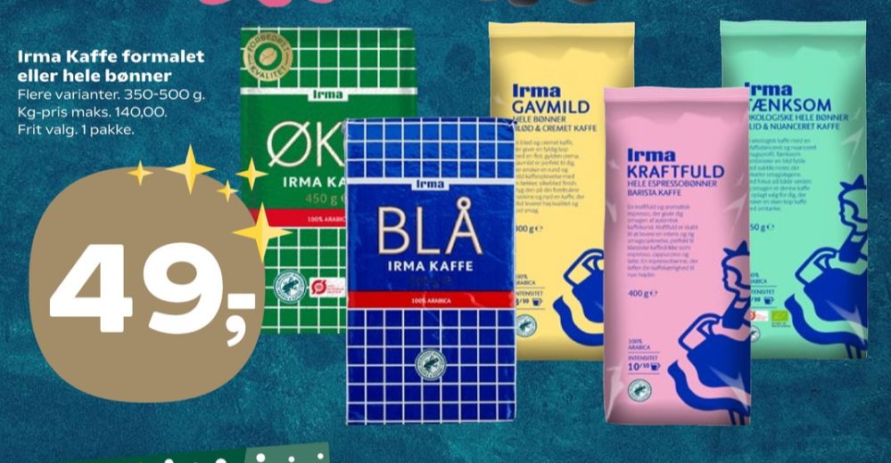 Irmas, Kaffe Formalet