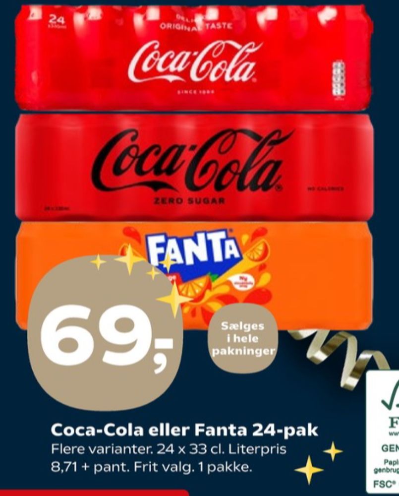 Fanta Orange, Appelsinsodavand 24 pk.