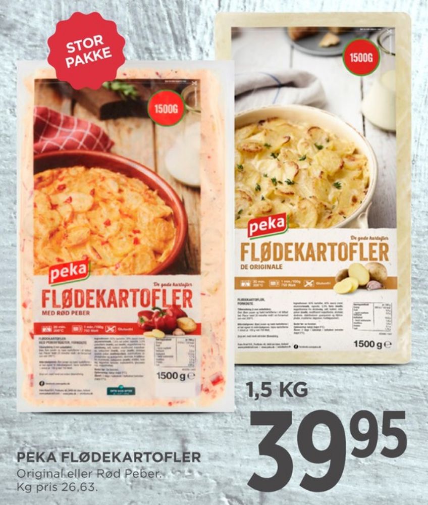 Peka, Flødekartofler med peberfrugt