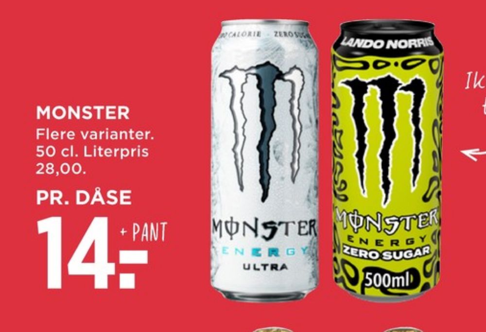 Monster Ultra Energy, Energidrik