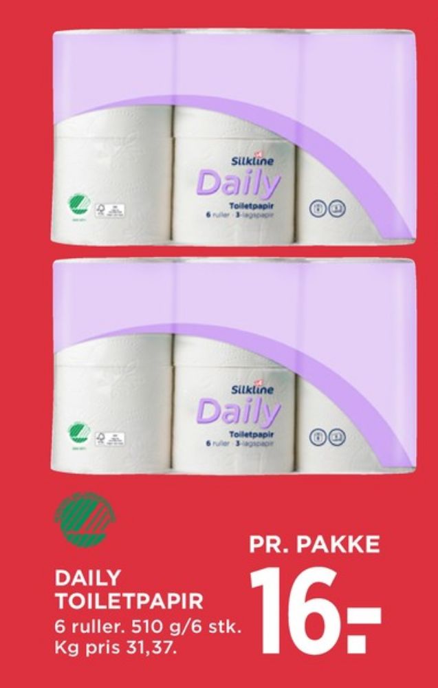 Silkline Daily, Toiletpapir