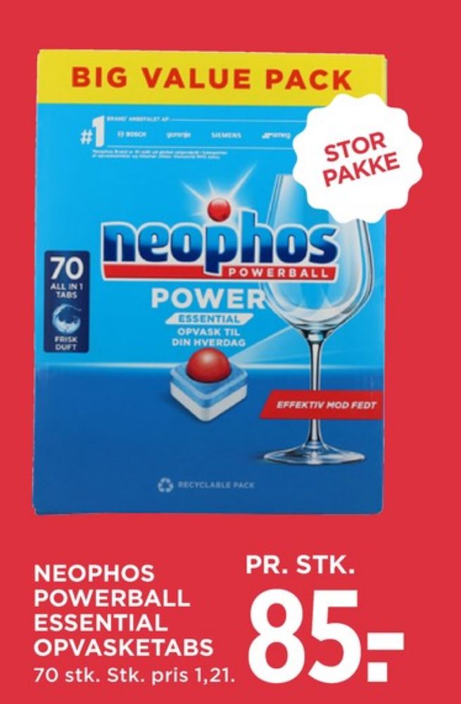 Neophos, Maskinopvask-tabs