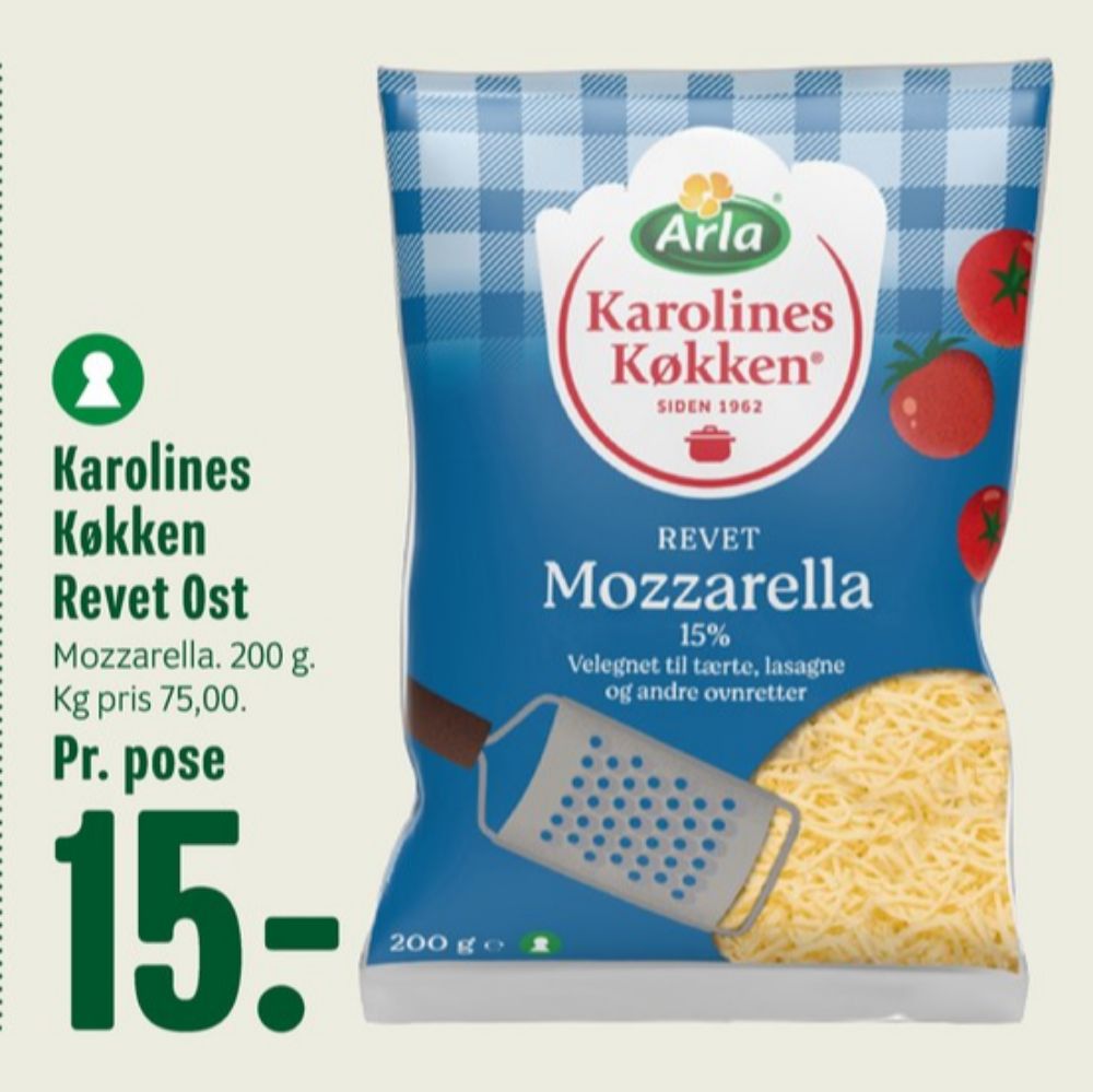 Karolines, Revet ost Mozzarella