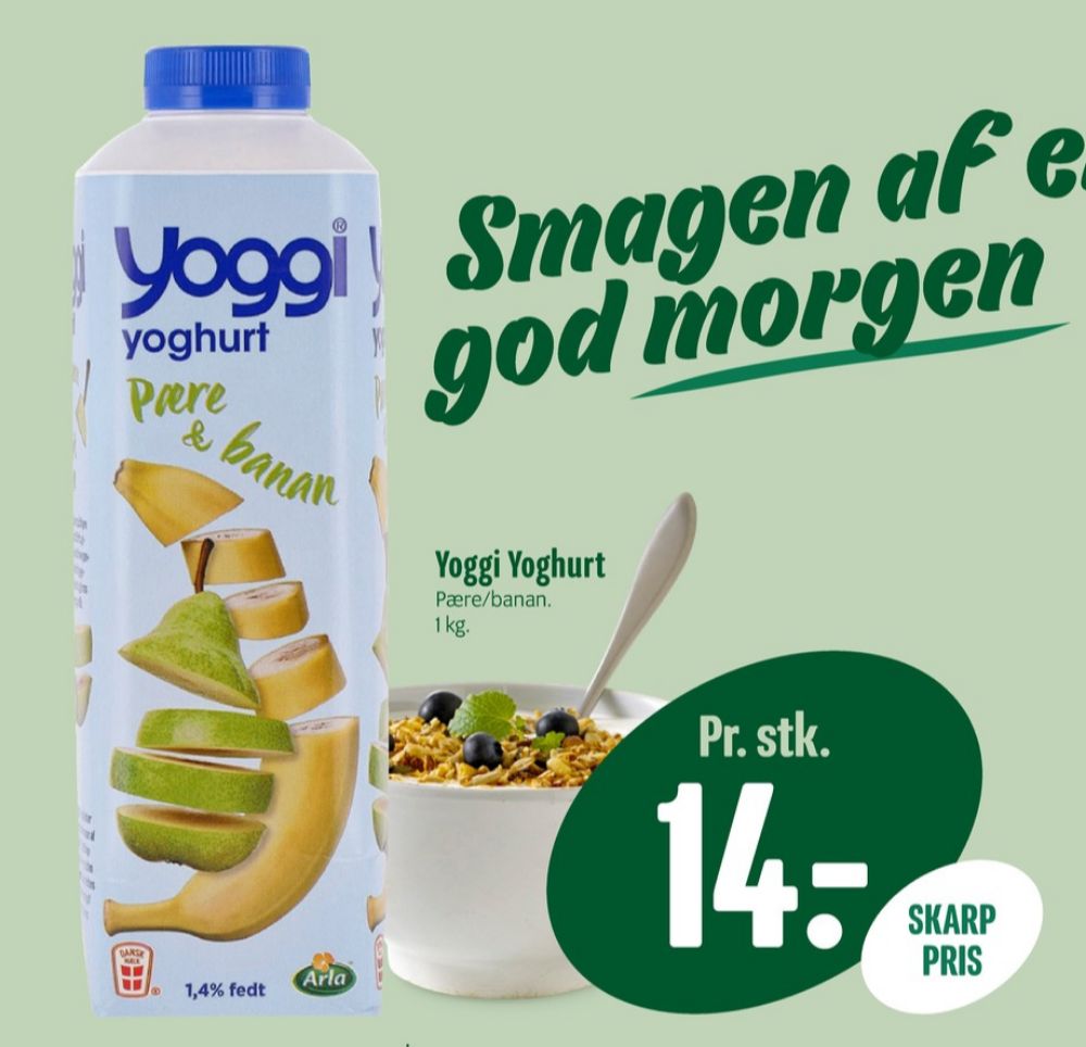 Yoggi, Pære & Banan Yoghurt 