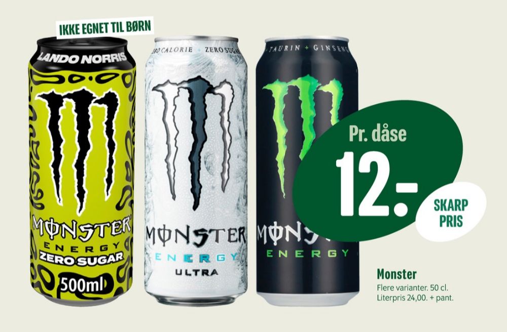 Monster Ultra Energy, Energidrik