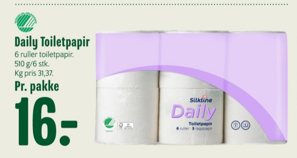 Silkline Daily, Toiletpapir