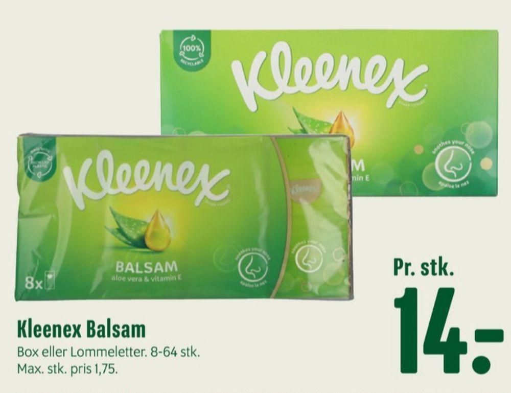 Kleenex, Lommetørklæder