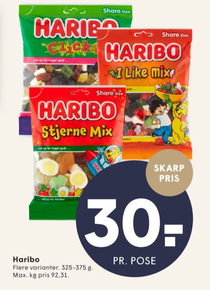 Haribo Stjernemix, Slikposer