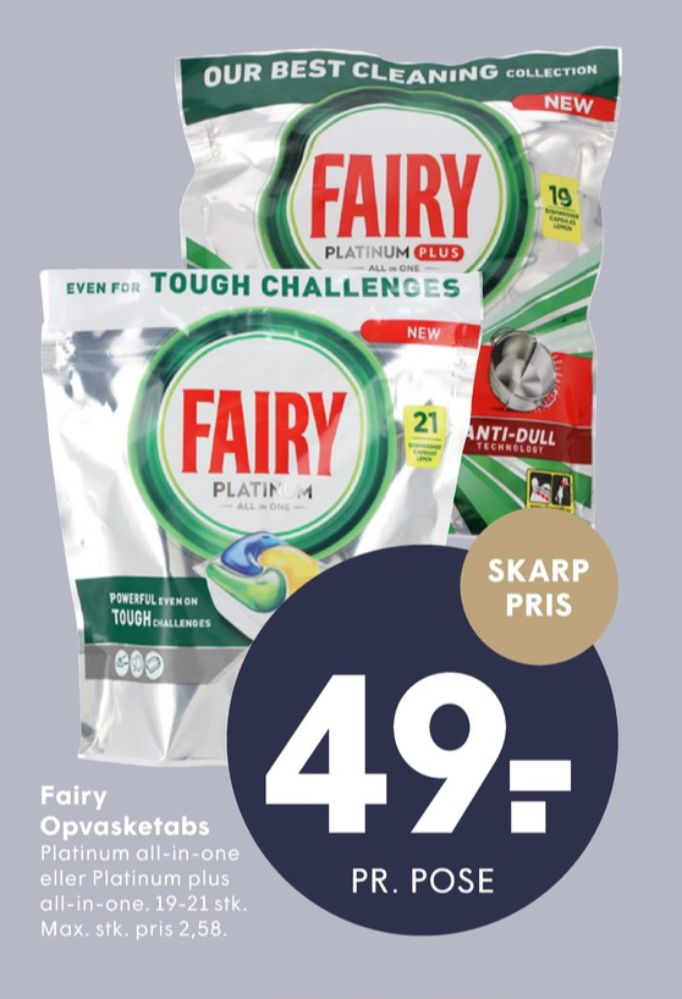 Fairy, Maskinopvask-tabs