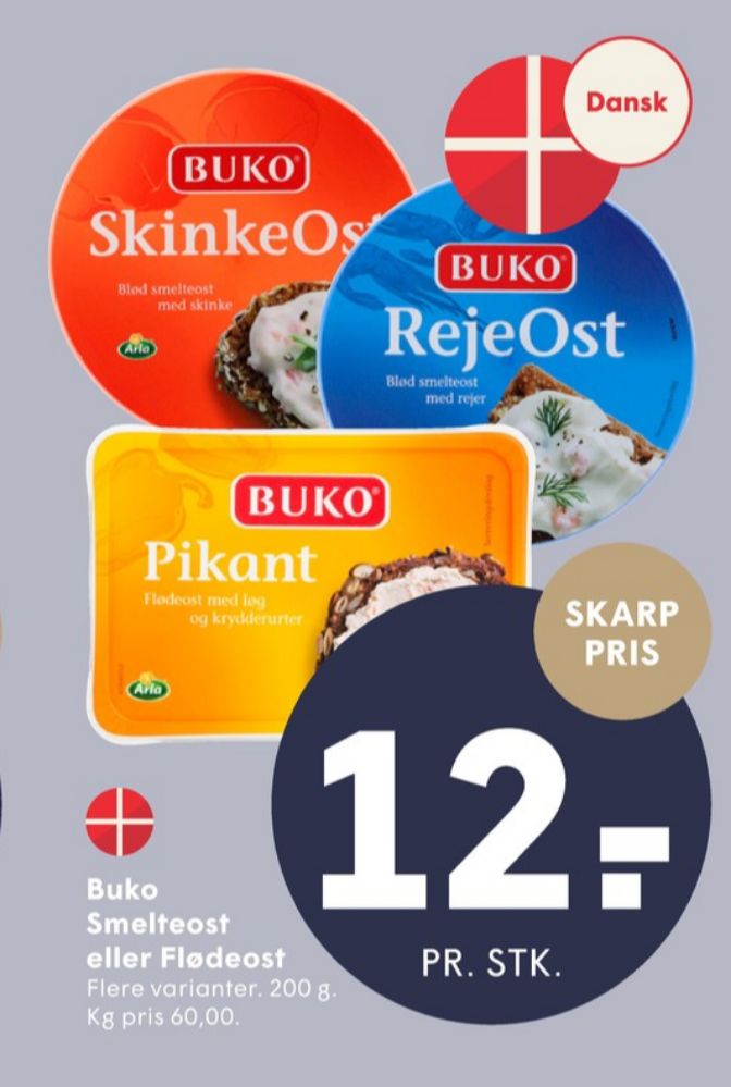Buko Smelte, Smøreost Rejeost