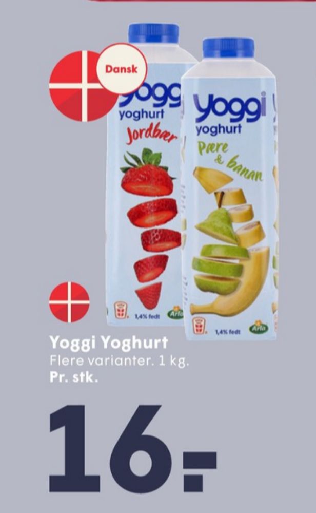 Yoggi, Pære & Banan Yoghurt 