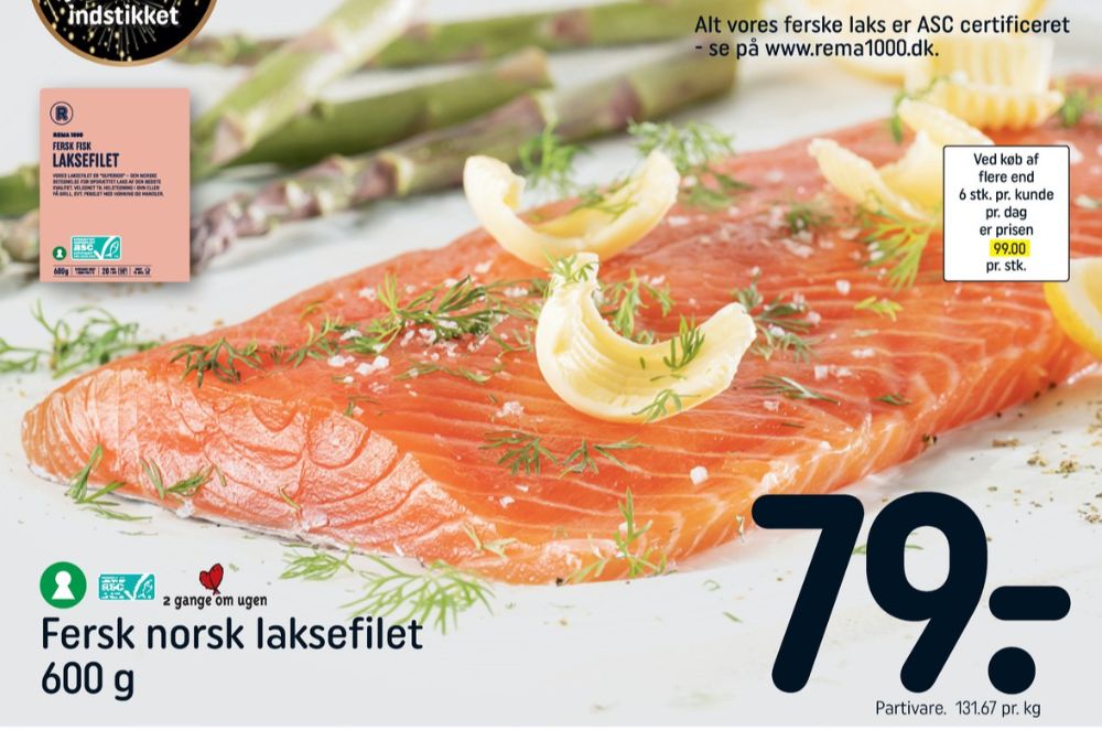 Rema 1000, Laksefilet