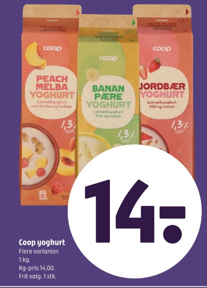 Coop, Jordbær Yoghurt 