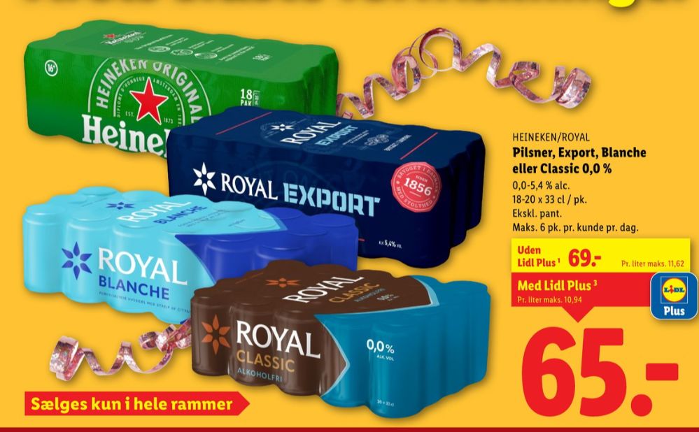 Royal 0,0 Classic, Øl - Alkoholfri 20 pk.
