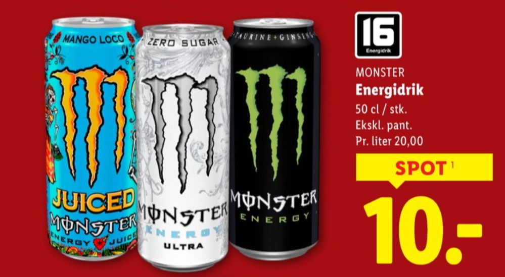 Monster Energy, Energidrik