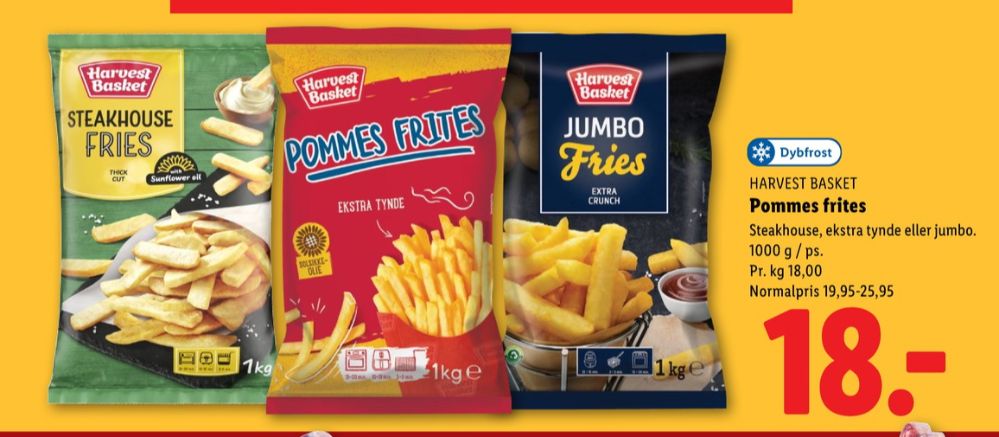 Harvest Basket, Jumbo Fries Extra Crunch