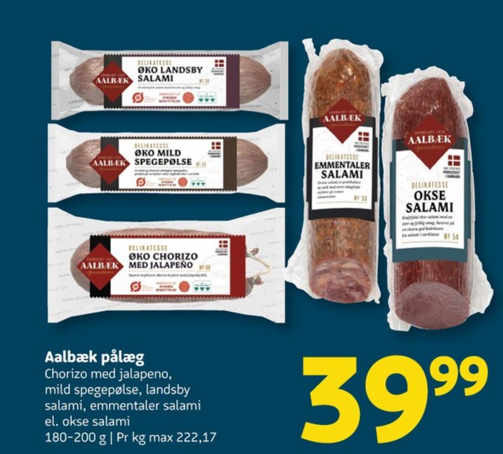 Aalbæk Specialiteter, Spegepølse Mild