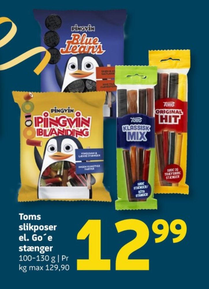 Toms Pingvin Pingvin Blanding, Slikposer