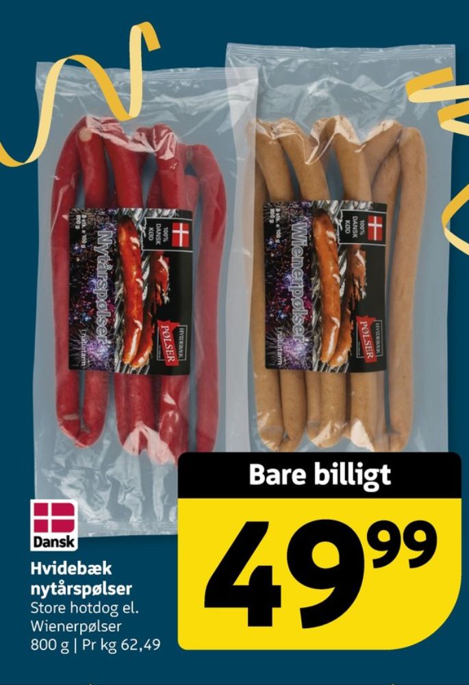 Hvidebæk, Hotdogpølser