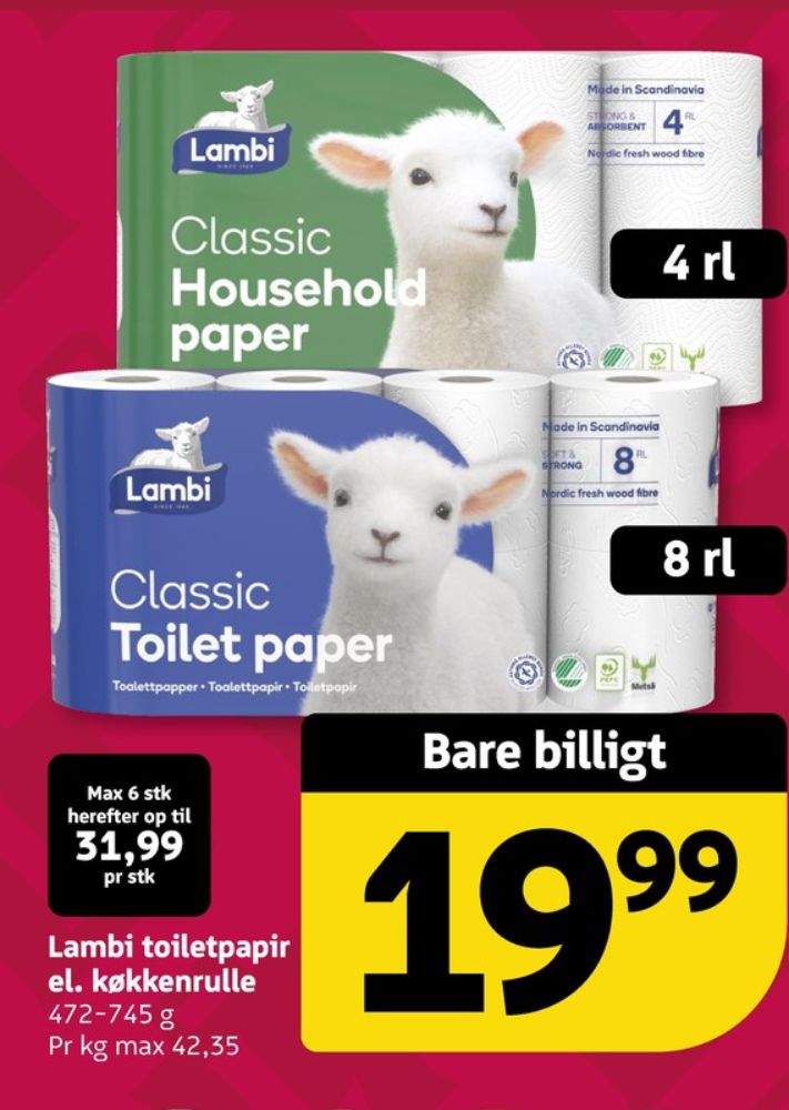 Lambi Classic, Toiletpapir