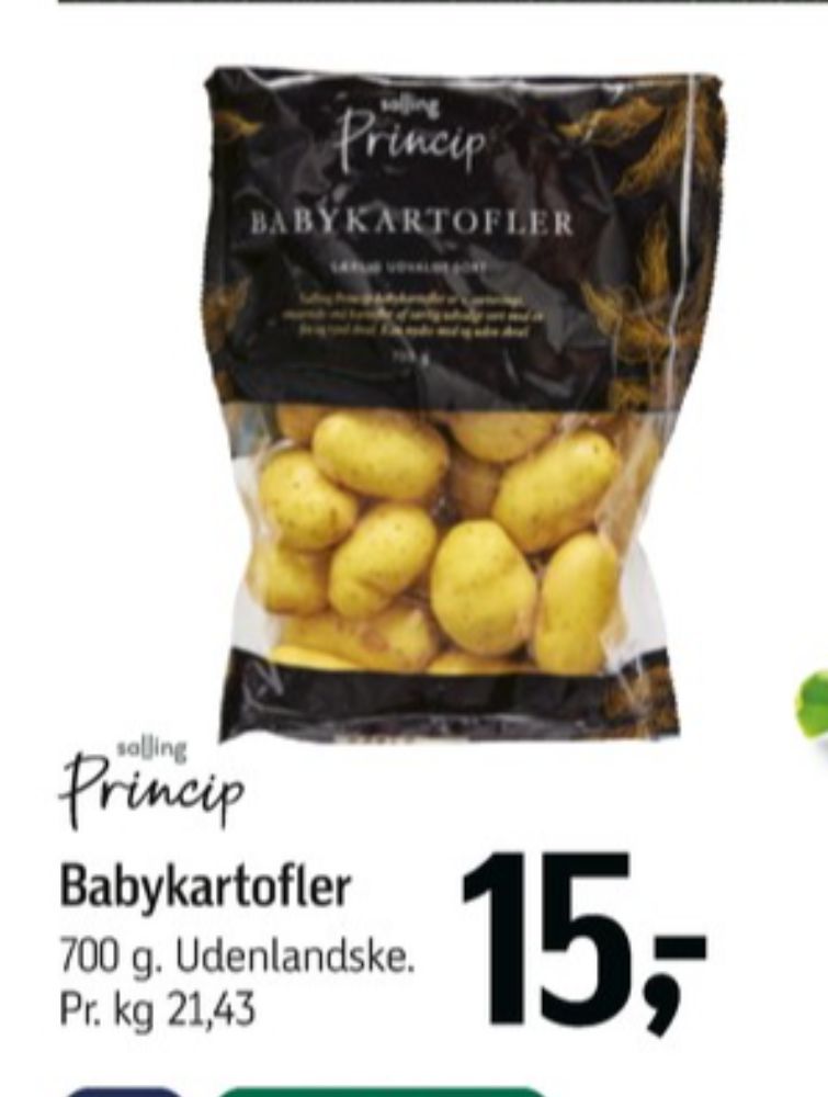 Salling Princip, Kartofler
