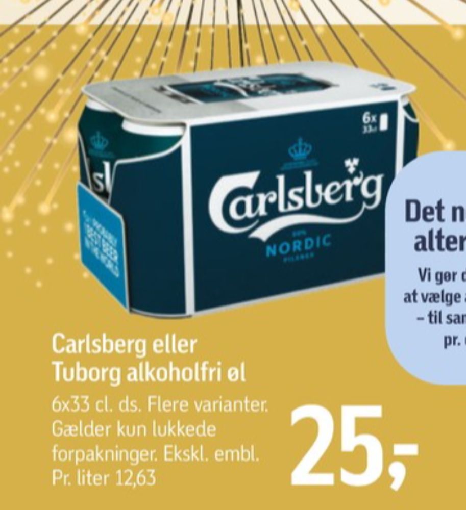 Tuborg Grøn 0,0, Øl - Alkoholfri 6 pk.