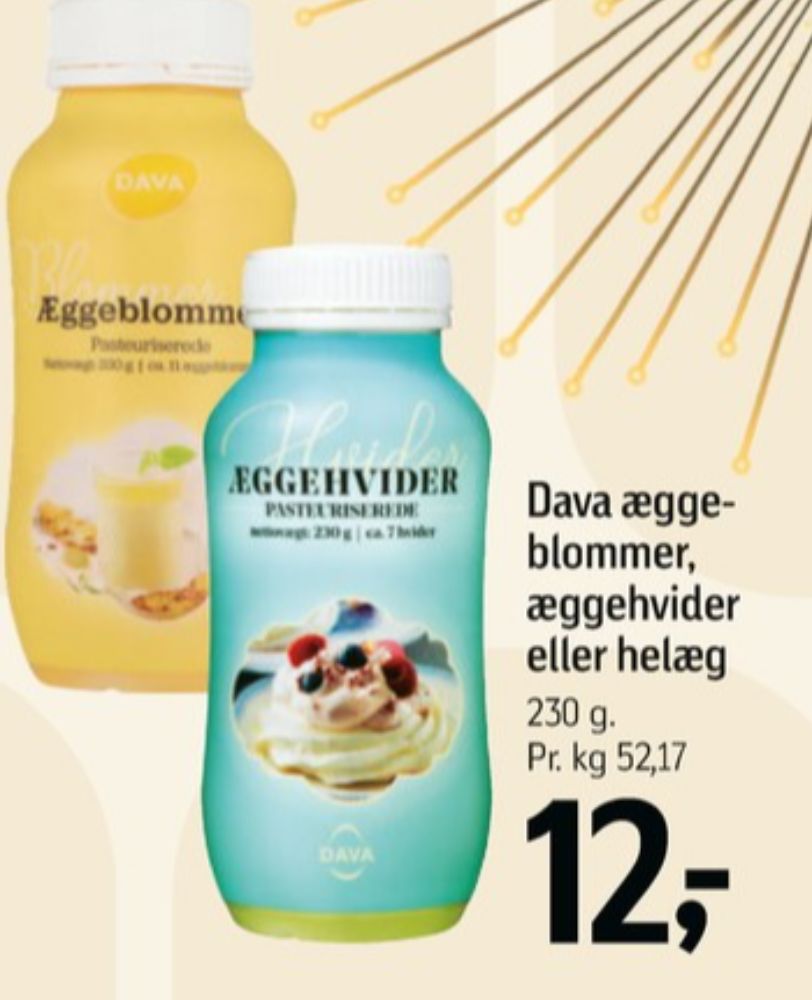 DAVA Foods, Pasteuriserede æggeblommer