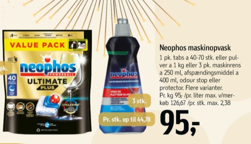 Neophos, Maskinopvask-tabs