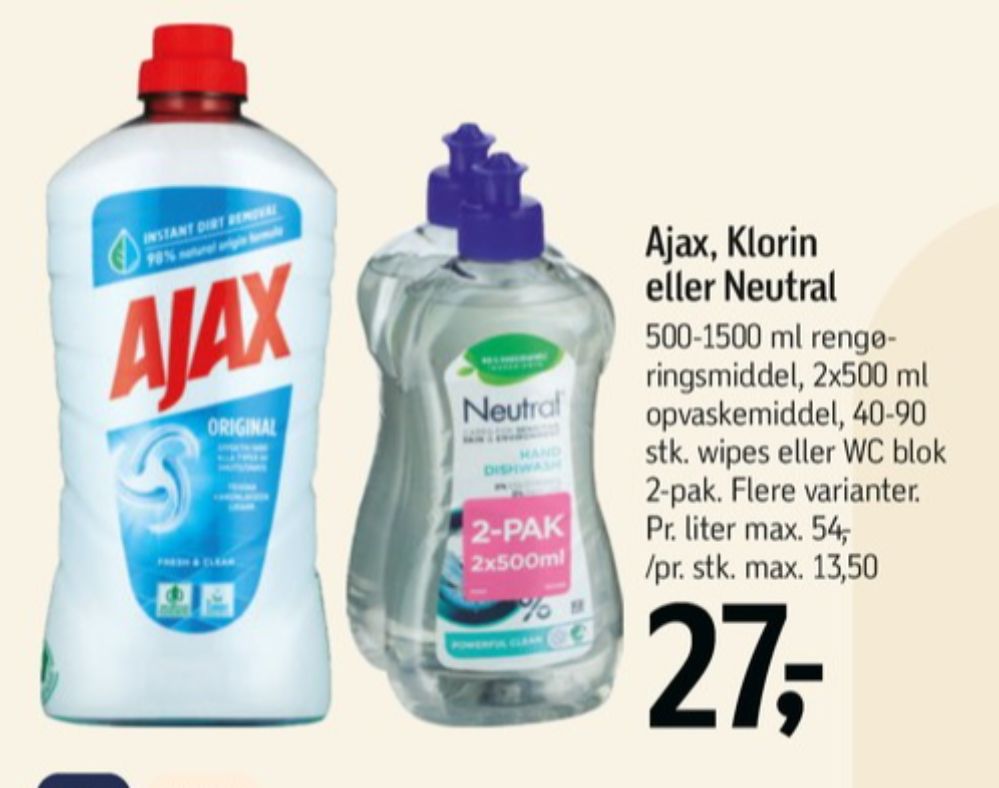 Ajax, Rengøringsservietter