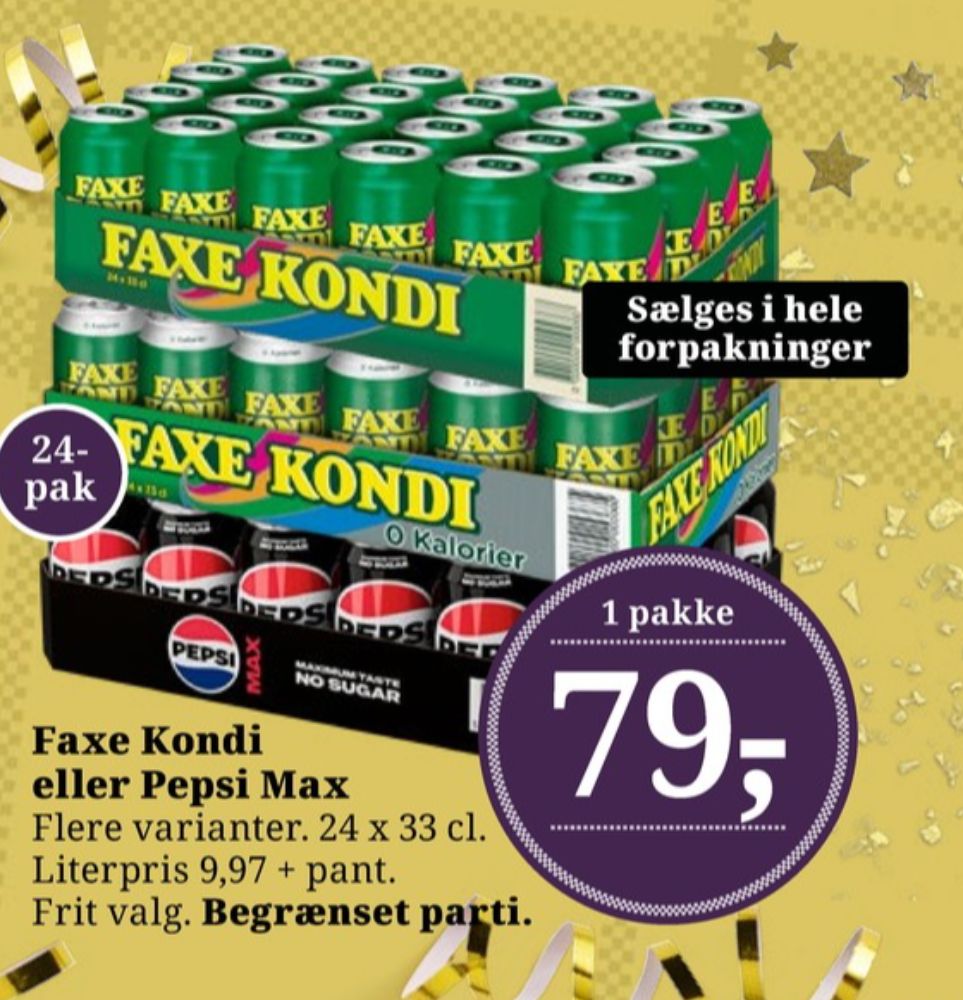 Faxe Kondi 0 Kalorier, Sportssodavand 24 pk.