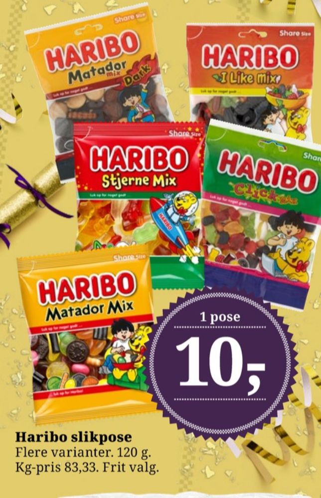 Haribo Matador Mix, Slikposer