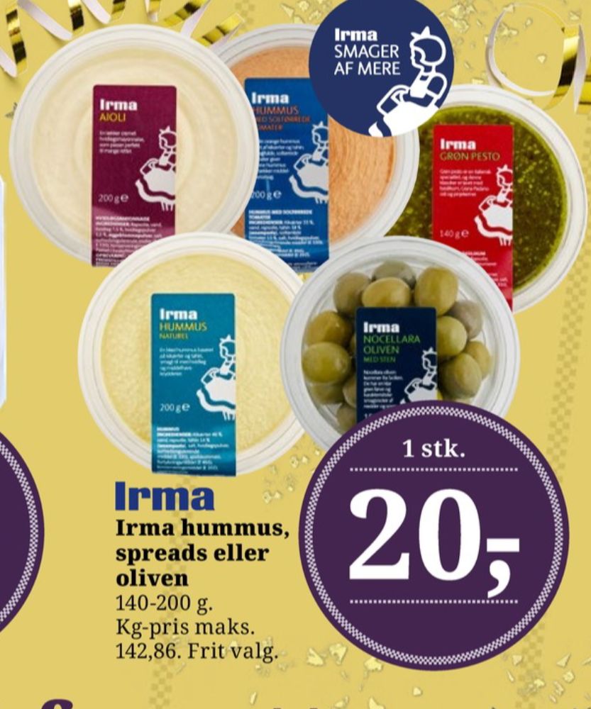 Irmas, Hummus