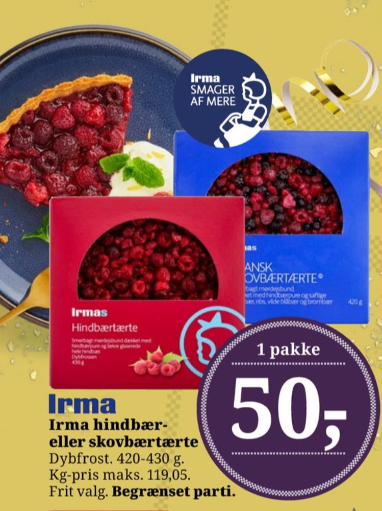 Irmas, Hindbærtærte