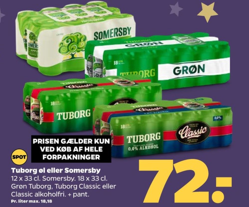Tuborg Classic, Øl 18 pk.