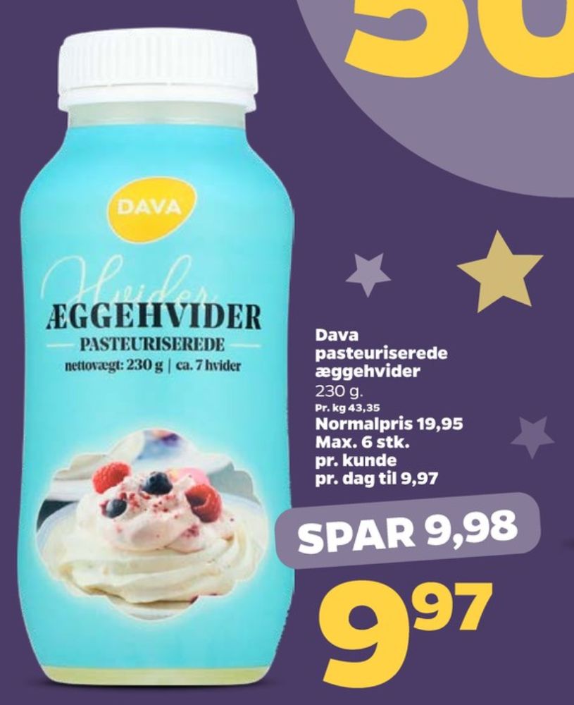 DAVA Foods, Pasteuriserede æggehvider