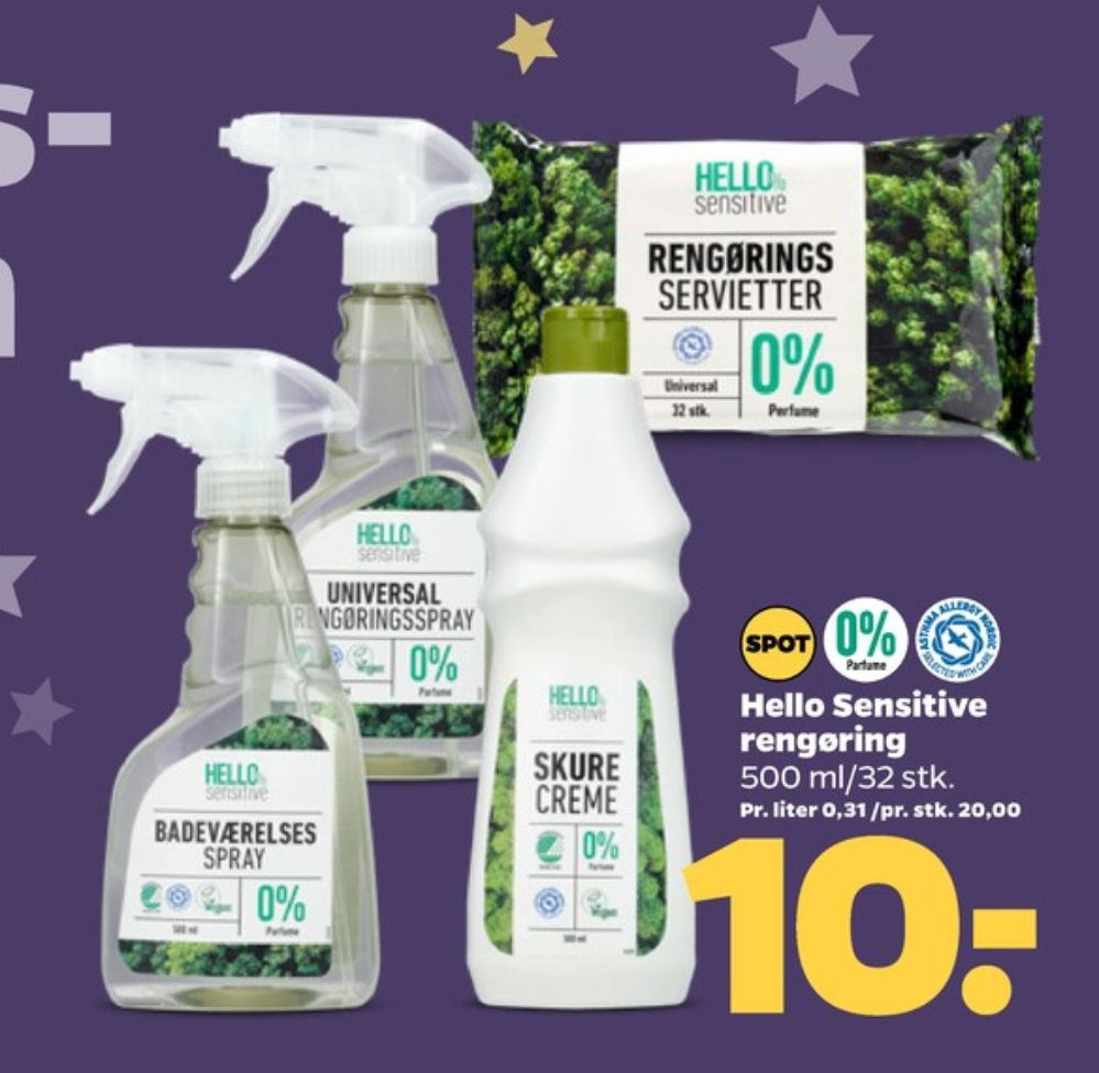 Hello Sensitive, Rengøringsservietter