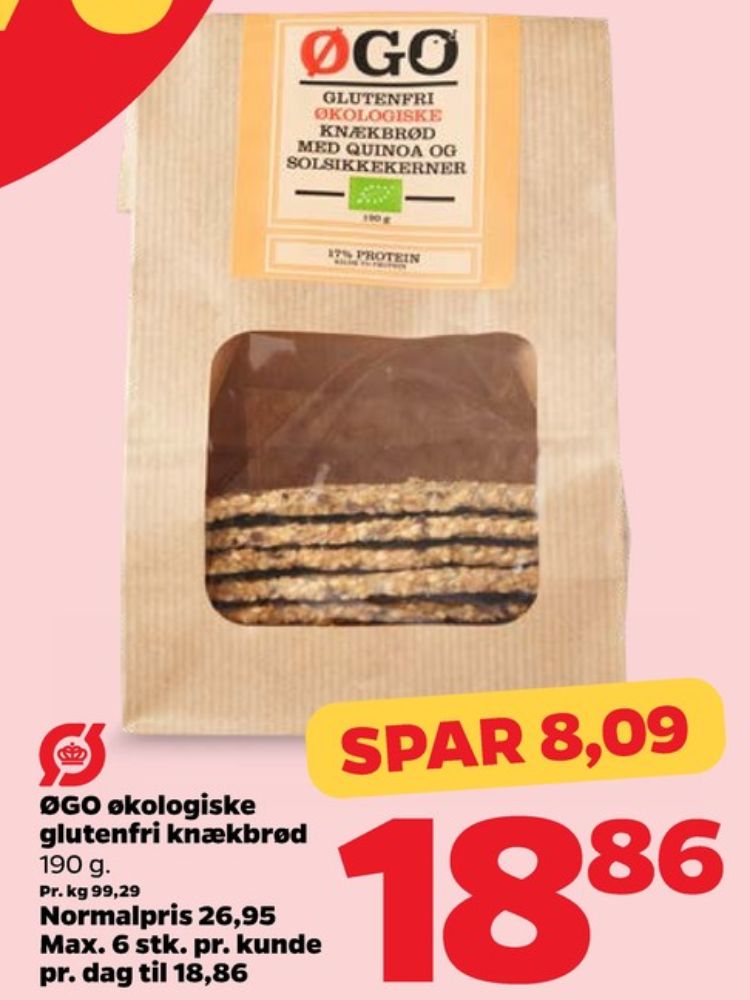 ØGO, Knækbrød med Quinoa og Solsikkekerner