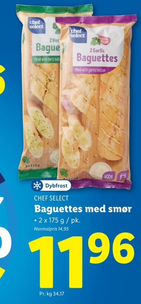 Chef Select, Hvidløgsbaguettes