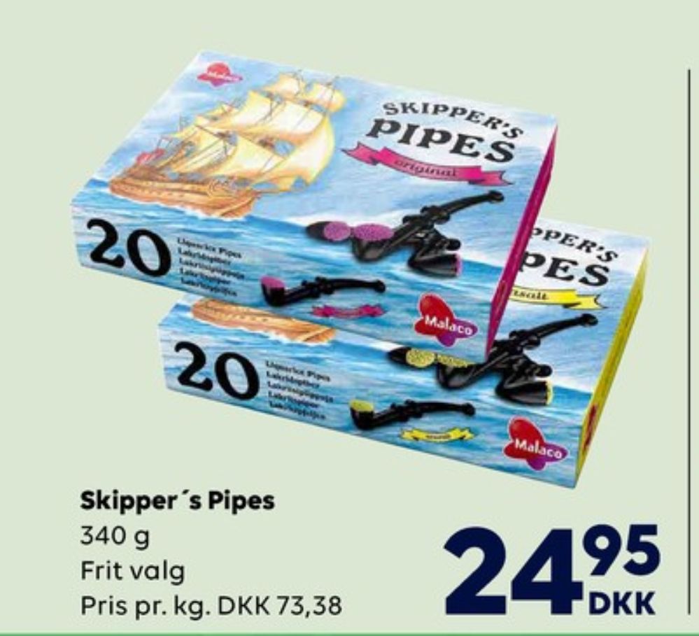 Skippers Pipes, Lakridspiber