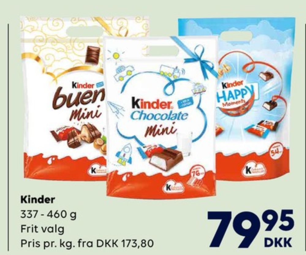 Kinder Chocolate Mini, Chokoladestænger