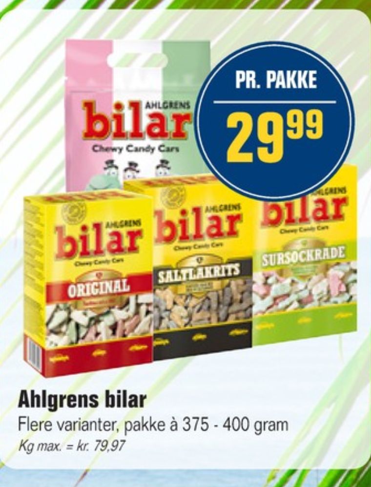 Ahlgrens Bilar Chewy Candy Cars, Slik