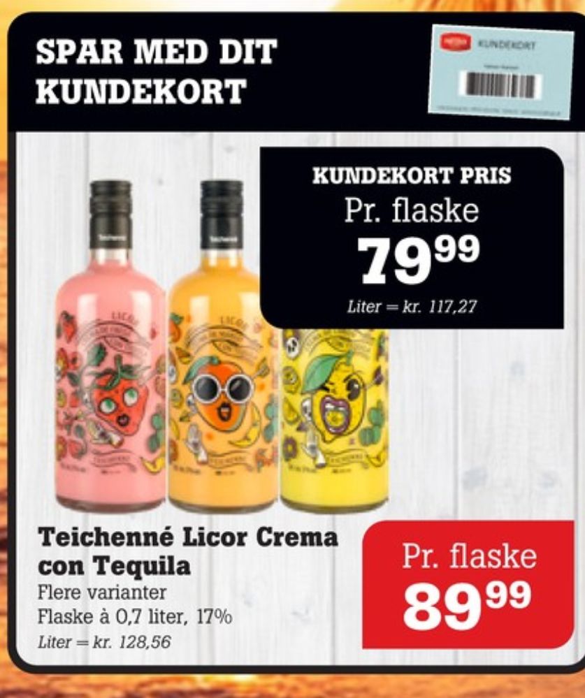 Teichenné  Licor Crema de Fresa Con Tequila, Likør