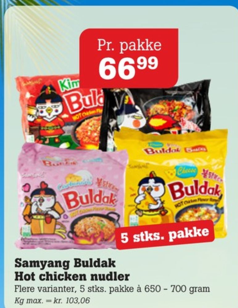 Samyang Buldak, Nudler Hot Chicken Ramen